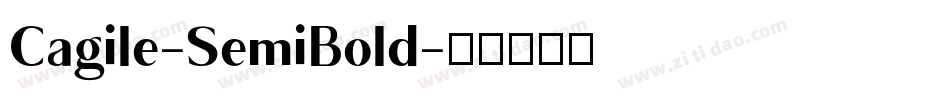 Cagile-SemiBold字体转换