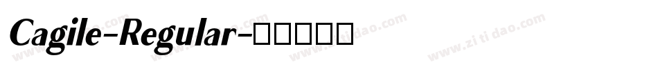 Cagile-Regular字体转换