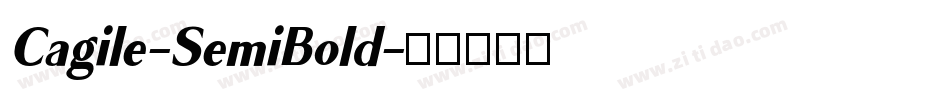 Cagile-SemiBold字体转换