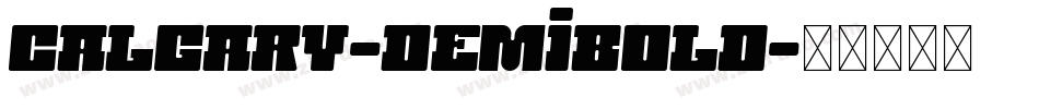 Calgary-DemiBold字体转换