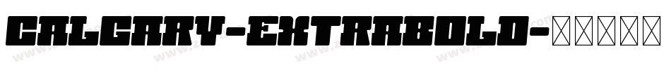 Calgary-ExtraBold字体转换