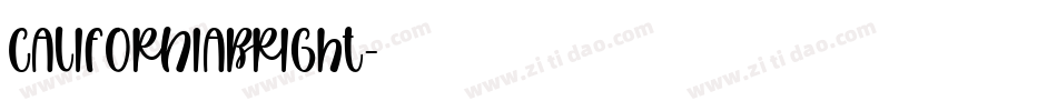 CaliforniaBright字体转换