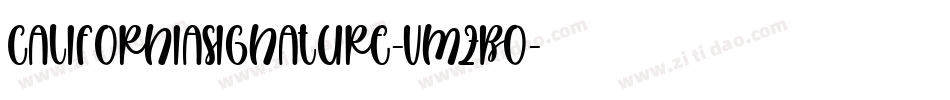 CaliforniaSignature-vmZBO字体转换