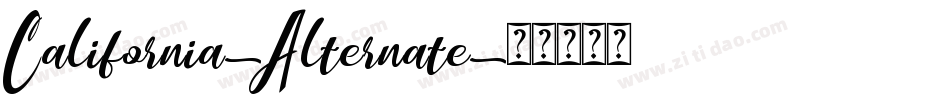 California-Alternate字体转换