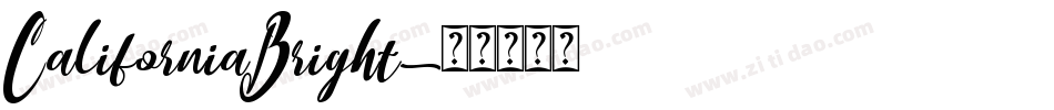 CaliforniaBright字体转换