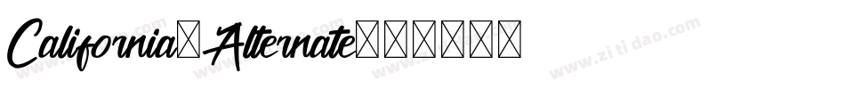 California-Alternate字体转换