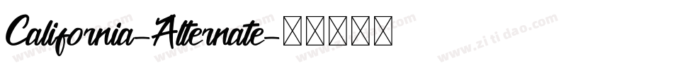 California-Alternate字体转换