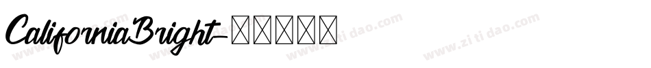 CaliforniaBright字体转换