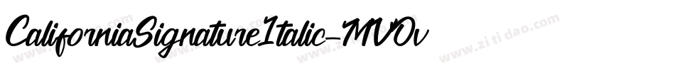CaliforniaSignatureItalic-MVOvr字体转换