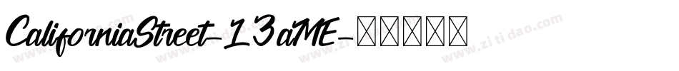 CaliforniaStreet-L3aME字体转换