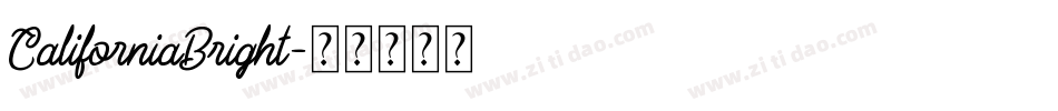 CaliforniaBright字体转换