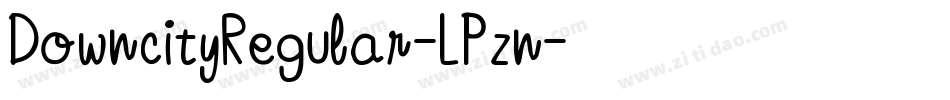 DowncityRegular-LPzn字体转换