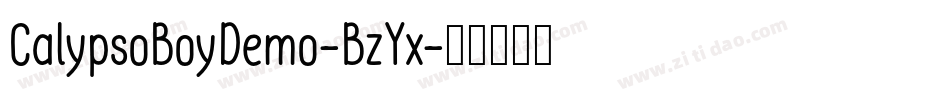 CalypsoBoyDemo-BzYx字体转换