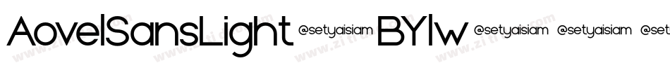 AovelSansLight-BYlw字体转换