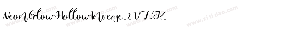 NeonGlowHollowInverse-2VLK字体转换