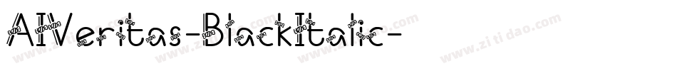 AIVeritas-BlackItalic字体转换