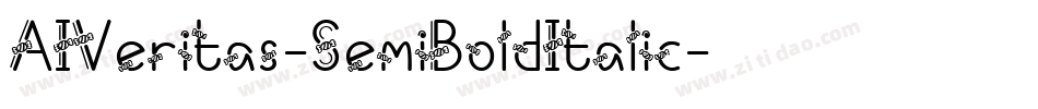 AIVeritas-SemiBoldItalic字体转换