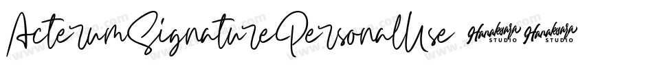 ActerumSignaturePersonalUse字体转换