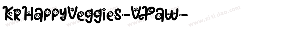 KrHappyVeggies-VPaw字体转换
