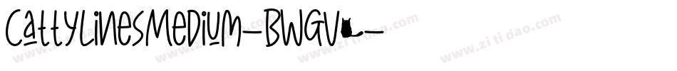 CattylinesMedium-BWGv5字体转换