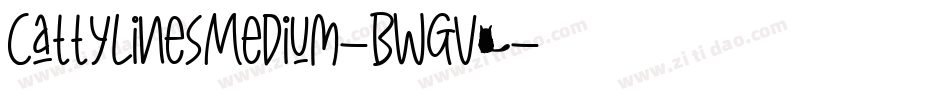 CattylinesMedium-BWGv5字体转换