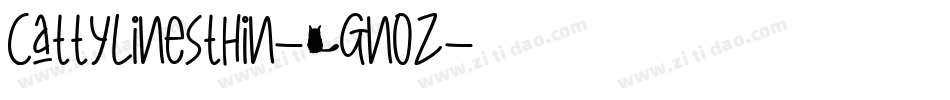 Cattylinesthin-1GnOZ字体转换