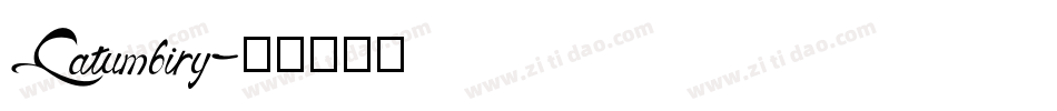 Catumbiry字体转换