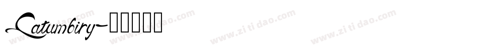 Catumbiry字体转换
