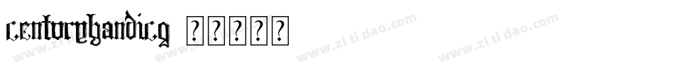 CenturyHandICG字体转换