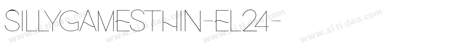 SillyGamesThin-El24字体转换 SillyGamesThin-El24字体转换