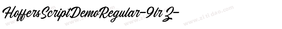 HoffersScriptDemoRegular-9lrZ字体转换 HoffersScriptDemoRegular-9lrZ字体转换