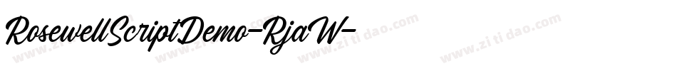 RosewellScriptDemo-RjaW字体转换