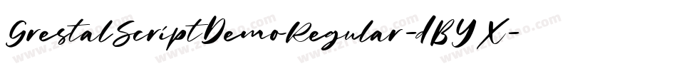GrestalScriptDemoRegular-dBYX字体转换