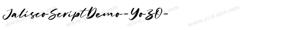 JaliscoScriptDemo-YoZO字体转换 JaliscoScriptDemo-YoZO字体转换