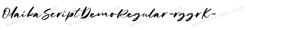 OdaibaScriptDemoRegular-rggrK字体转换