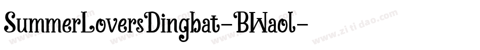 SummerLoversDingbat-BWaol字体转换