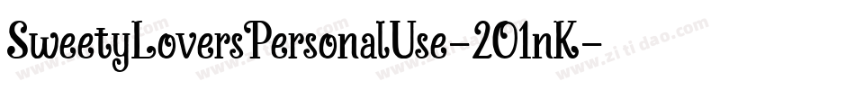 SweetyLoversPersonalUse-2O1nK字体转换