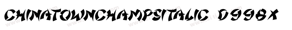 ChinatownChampsItalic-d998x字体转换