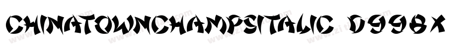 ChinatownChampsItalic-d998x字体转换