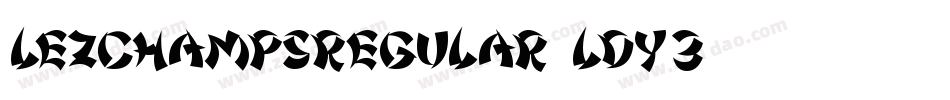 LezChampsRegular-LDy3字体转换