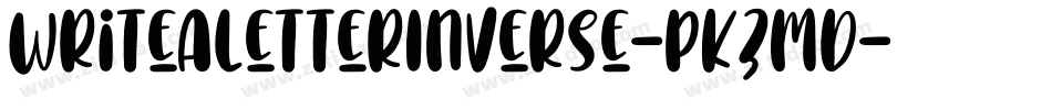 WriteALetterInverse-PKZMd字体转换