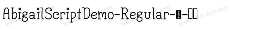 AbigailScriptDemo-Regular-2字体转换