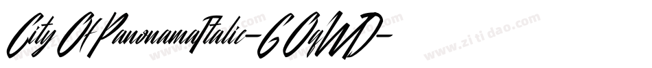 CityOfPanonamaItalic-GOqWD字体转换
