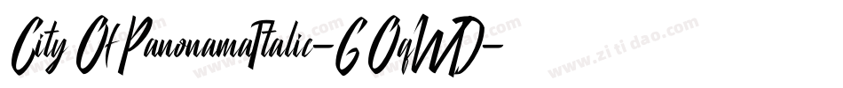 CityOfPanonamaItalic-GOqWD字体转换