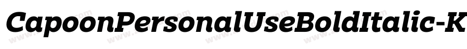 CapoonPersonalUseBoldItalic-Knw7字体转换