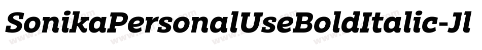 SonikaPersonalUseBoldItalic-JlzK字体转换