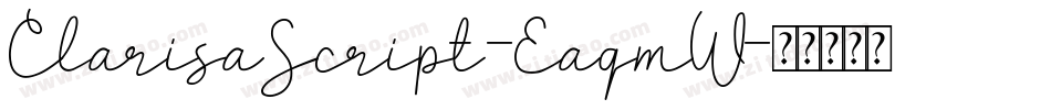 ClarisaScript-EaqmW字体转换
