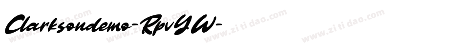 Clarksondemo-RpvYW字体转换