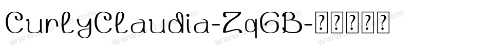 CurlyClaudia-ZqGB字体转换