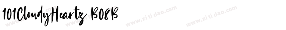 101CloudyHeartz-B08B字体转换